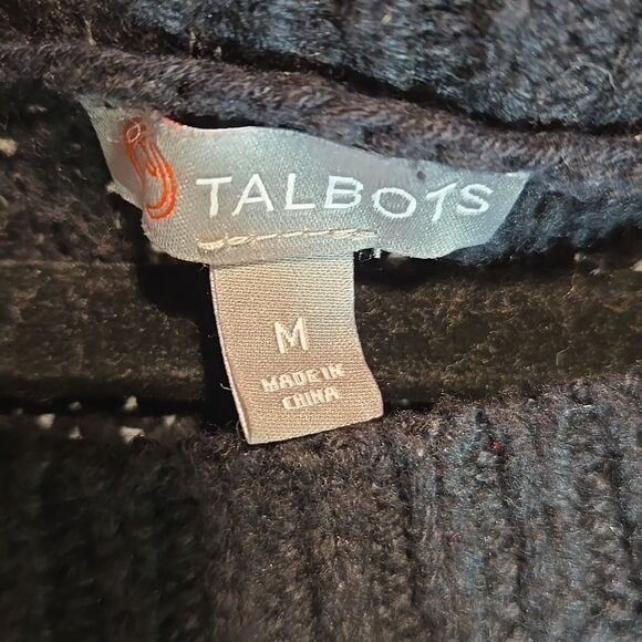 Talbot black chunky knit sweater size M - Picture 4 of 8
